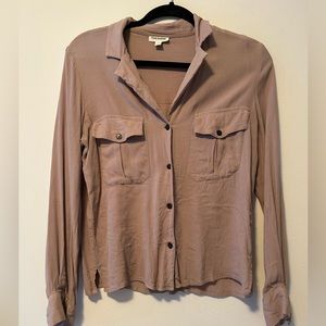 Frank And Oak blouse - Taupe/Pink Medium